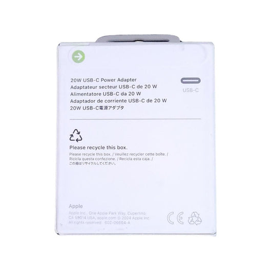 Cargador Apple Original 20w Usb-c Power Adapter En Caja