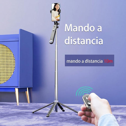 Trípode Selfie Stick Bluetooth 1.8m Profesional Live HD-Q10