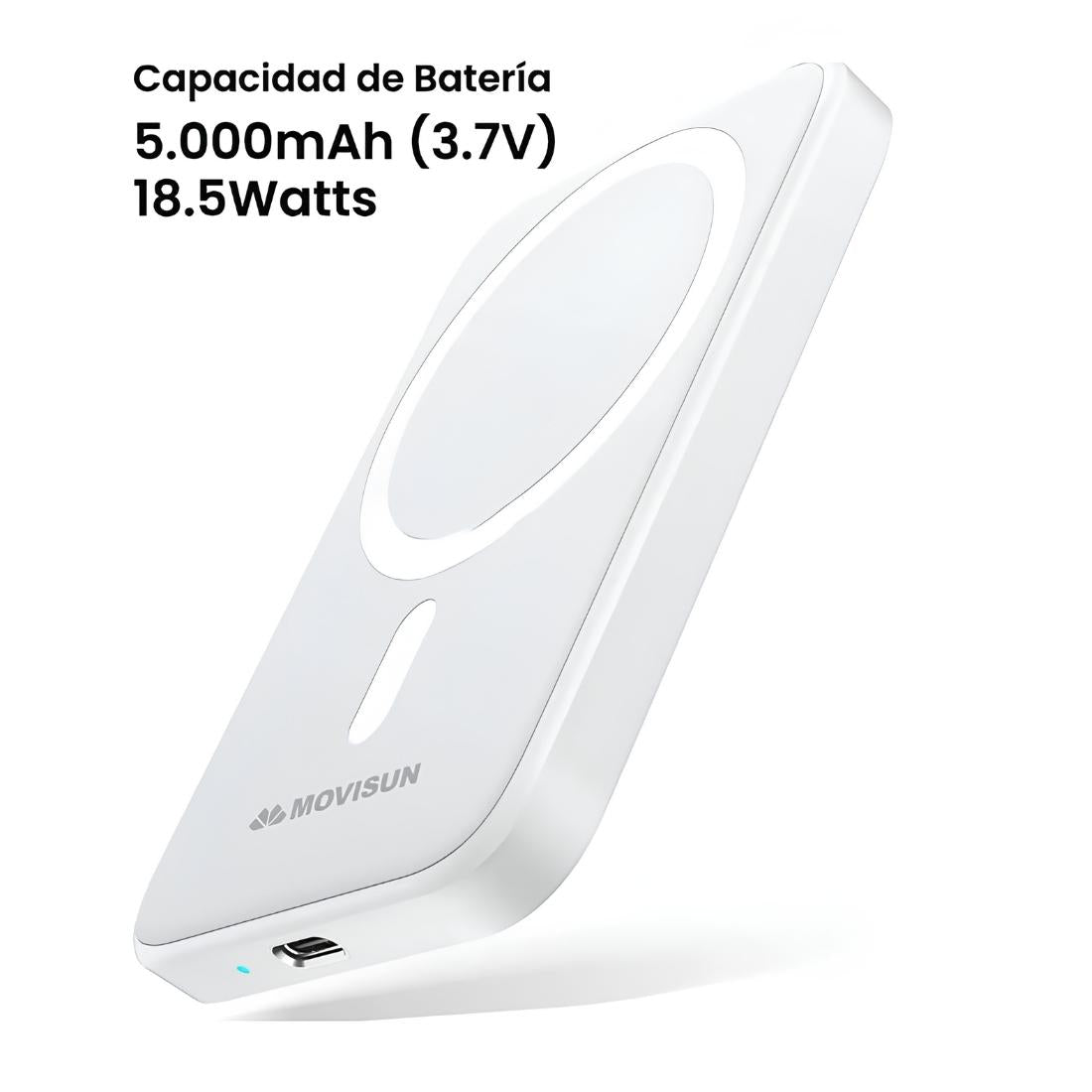 Powerbank Magnetico Inalambrico 5000mah Movisun I500