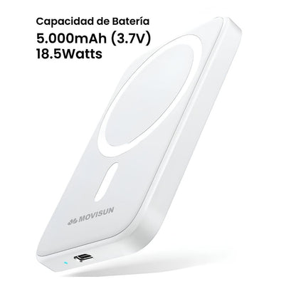 Powerbank Magnetico Inalambrico 5000mah Movisun I500