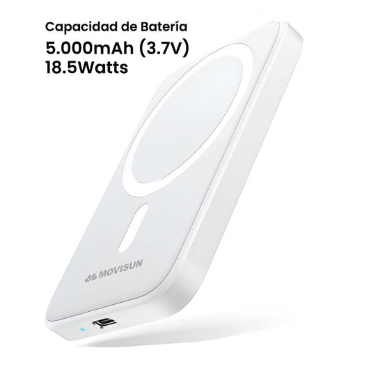 Powerbank Magnetico Inalambrico 5000mah Movisun I500