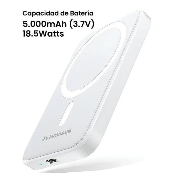 Powerbank Magnetico Inalambrico 5000mah Movisun I500