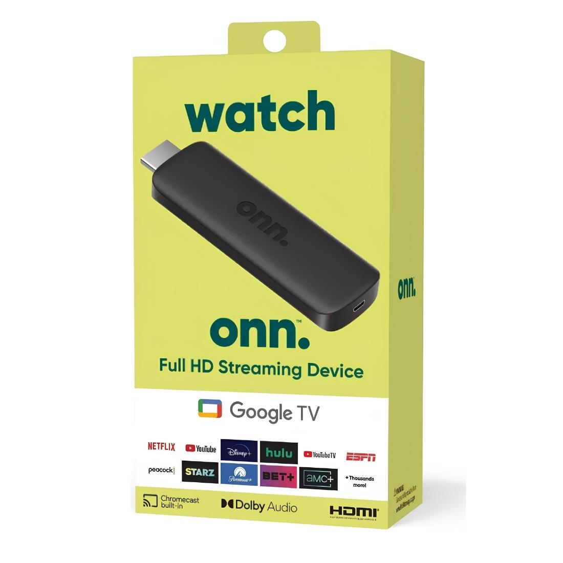 Tv Box Watch Onn 4K Ultra HD Google TV Control Voz