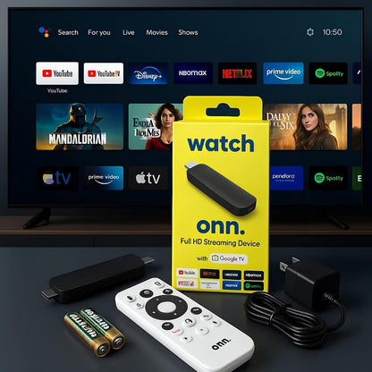 Tv Box Watch Onn 4K Ultra HD Google TV Control Voz