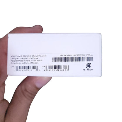 Cargador Apple Original 20w Usb-c Power Adapter En Caja