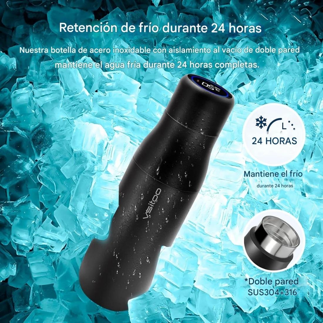 Termo Inteligente Vsitoo UV Autolimpiante Acero 450ml
